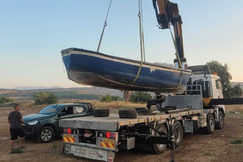 הסירה שנתפסה, קרדיט צילום רשות הטבע והגנים