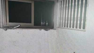 תמונת החלון ממנו נעקר סורג: קרדיט: דוברות המשטרה